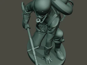 german soldier ww1 down g5 3D Print Model