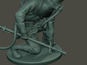 german soldier ww1 down g5 Modello di stampa 3D