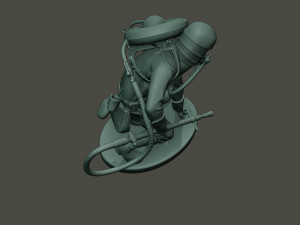 german soldier ww1 down g5 Modello di stampa 3D