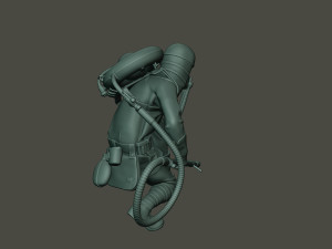 german soldier ww1 down g5 Modello di stampa 3D