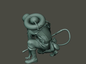 german soldier ww1 down g5 Modello di stampa 3D