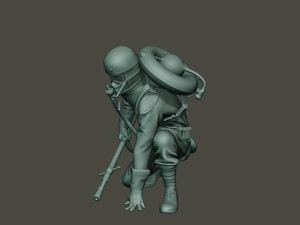 german soldier ww1 down g5 Modello di stampa 3D