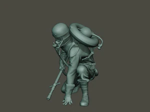 german soldier ww1 down g5 3D Print Model