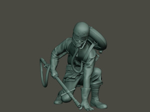 german soldier ww1 down g5 Modello di stampa 3D