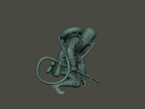german soldier ww1 down g5 Modello di stampa 3D