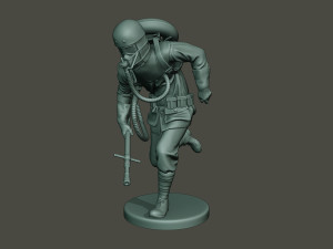german soldier ww1 run g5 3D 프린트 모델