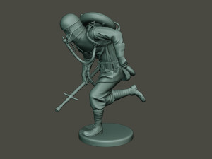 german soldier ww1 run g5 3D 프린트 모델