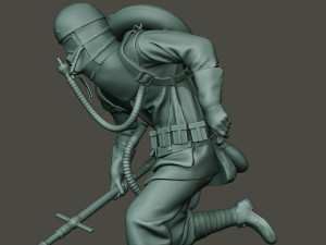 german soldier ww1 run g5 3D 프린트 모델