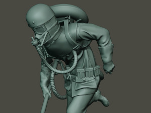 german soldier ww1 run g5 3D 프린트 모델