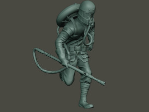 german soldier ww1 run g5 3D 프린트 모델