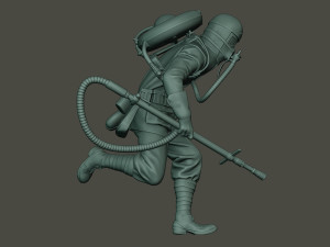 german soldier ww1 run g5 3D 프린트 모델