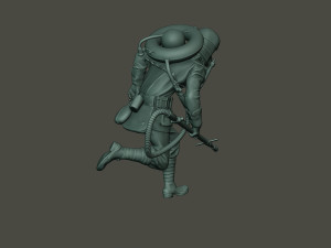 german soldier ww1 run g5 3D 프린트 모델