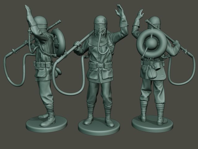 german soldier ww1 saluting g5 3D Принт Модель .c4d .max .obj .3ds .fbx .stl .blend 