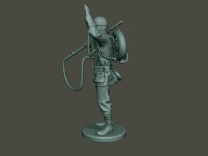 german soldier ww1 saluting g5 3D Print Model