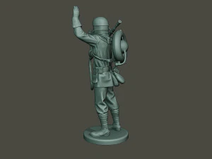 german soldier ww1 saluting g5 3D Print Model