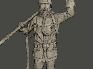 german soldier ww1 saluting g5 3D Принт Модель