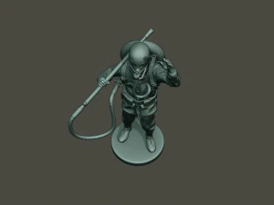 german soldier ww1 saluting g5 3D Print Model