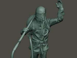 german soldier ww1 saluting g5 3D Принт Модель