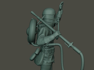 german soldier ww1 saluting g5 3D Принт Модель