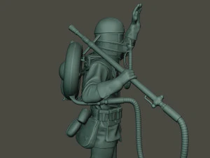 german soldier ww1 saluting g5 3D Print Model