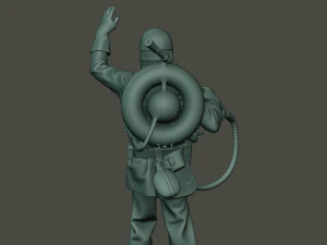 german soldier ww1 saluting g5 3D Print Model