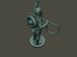 german soldier ww1 saluting g5 3D Print Model
