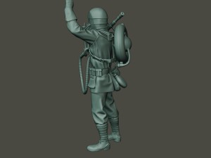german soldier ww1 saluting g5 3D Принт Модель