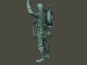 german soldier ww1 saluting g5 3D Print Model