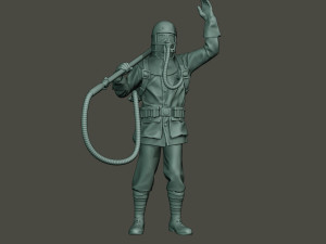 german soldier ww1 saluting g5 3D Принт Модель