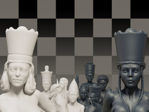 beautiful chess female 3D Print Model