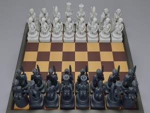 beautiful chess female 3D 打印模型