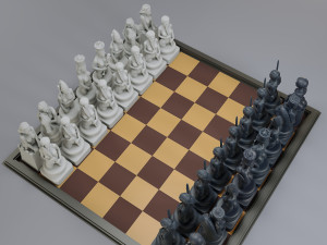 beautiful chess female 3D 打印模型