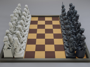 beautiful chess female 3D 打印模型
