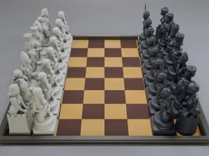 beautiful chess female 3D Print Model