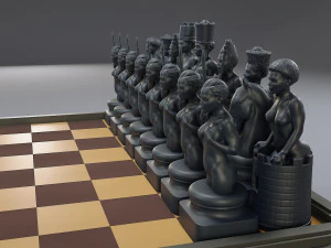 beautiful chess female 3D Print Model