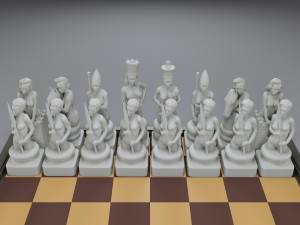 beautiful chess female 3D 打印模型
