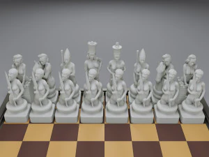 beautiful chess female 3D Print Model