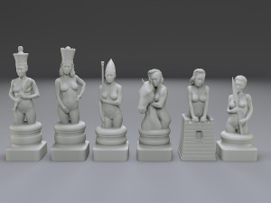 beautiful chess female 3D 打印模型