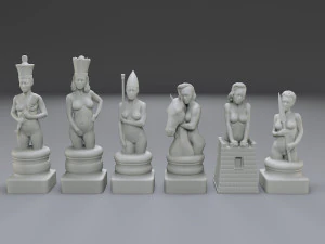 beautiful chess female 3D Print Model
