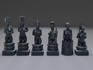 beautiful chess female 3D 打印模型