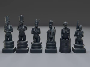 beautiful chess female 3D Print Model