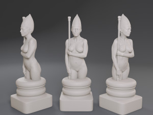 beautiful chess female 3D 打印模型