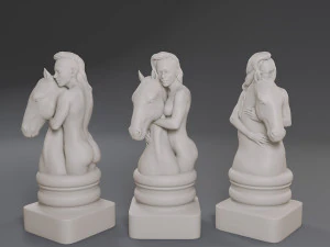 beautiful chess female 3D Print Model