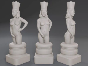 beautiful chess female 3D Print Model