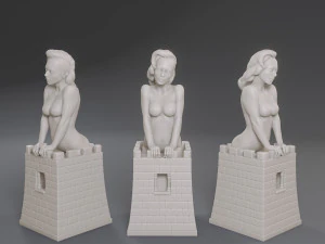 beautiful chess female 3D Print Model