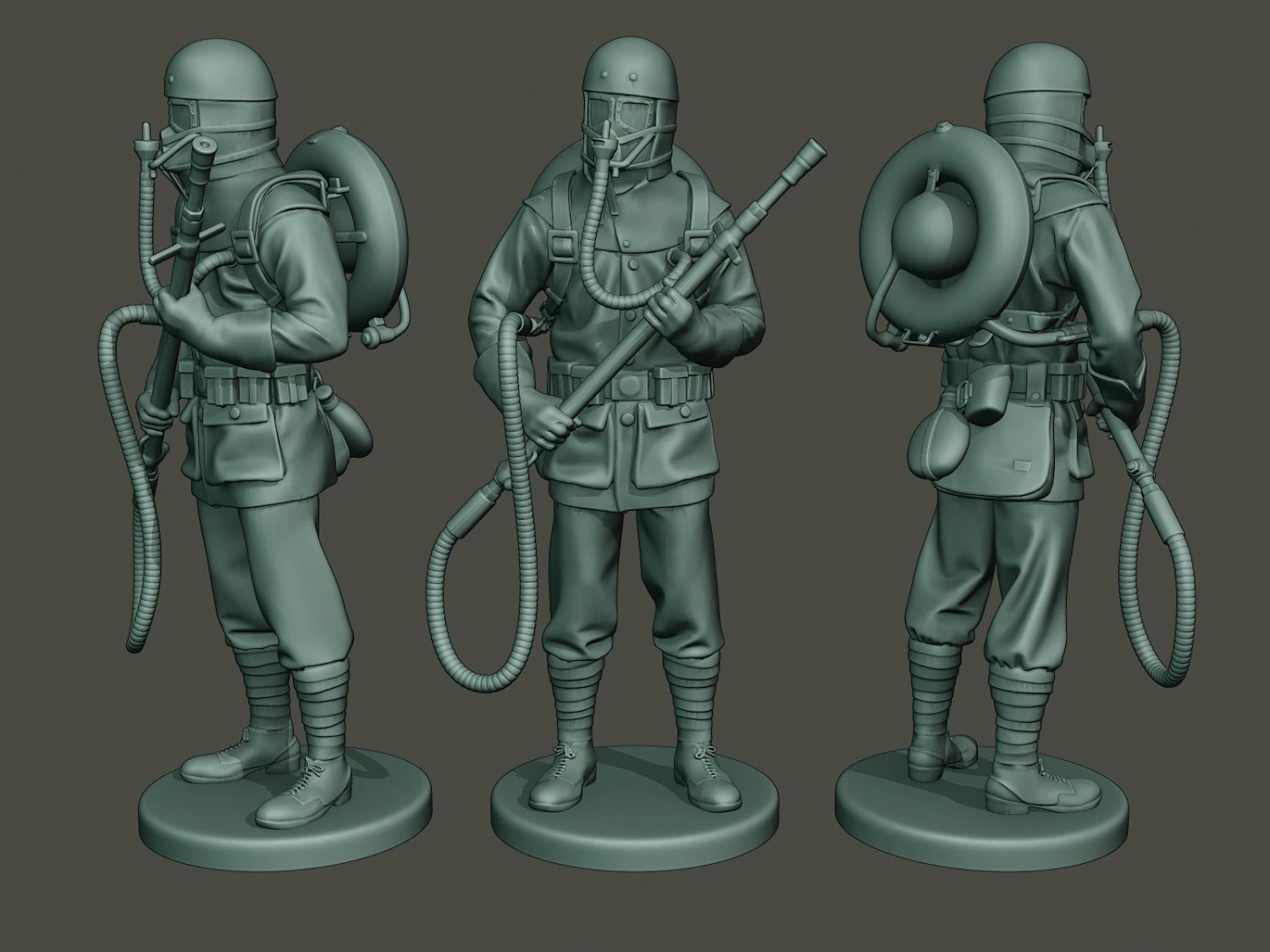 german soldier ww1 stand g5 3D Print Model .c4d .max .obj .3ds .fbx .stl .blend 