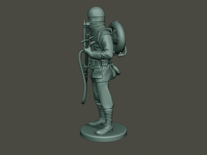 german soldier ww1 stand g5 3D Baskı Modeli