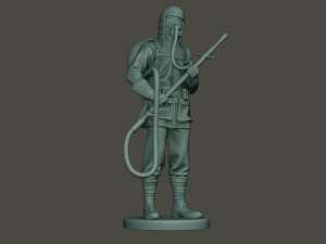 german soldier ww1 stand g5 3D Baskı Modeli