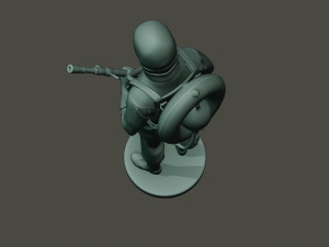 german soldier ww1 stand g5 3D Baskı Modeli