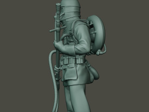 german soldier ww1 stand g5 3D Baskı Modeli